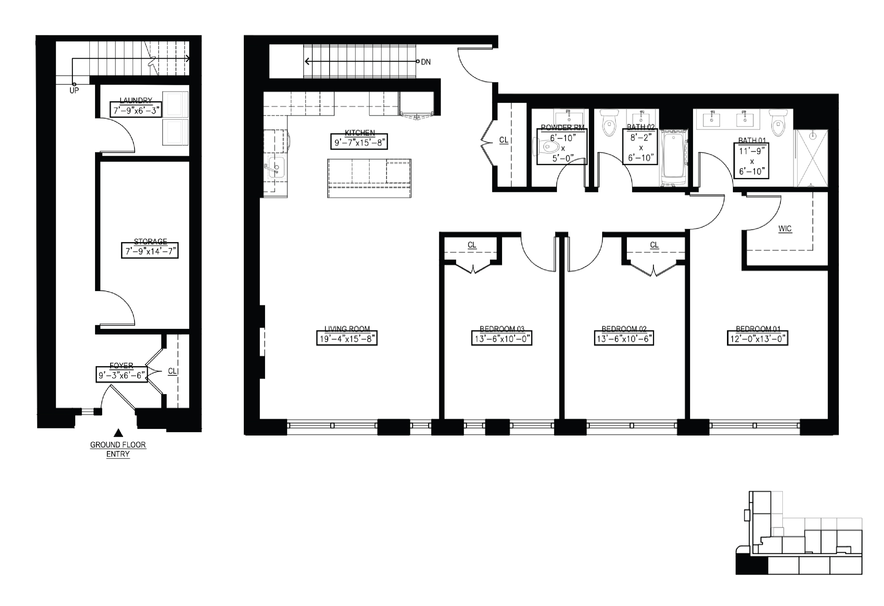 Floor plan for 4 beds, 2.5 baths, 2082 sqft